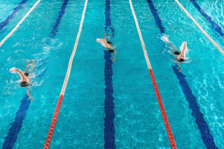 three male swimmers